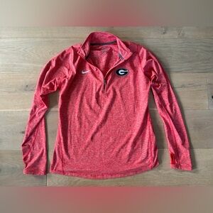 University Georgia bulldogs Nike Dri fit quarter zip with thumb holes - large